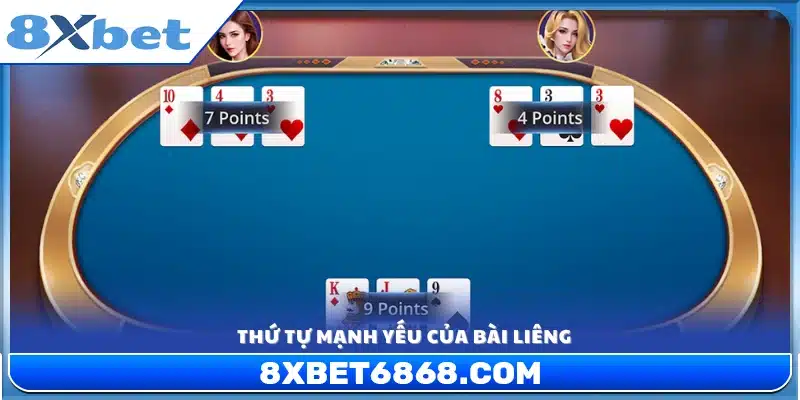 Sức mạnh các bộ bài trong cách chơi liêng 8xbet